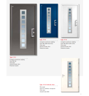Type 1112 LivingLine – Clean Line LivingLine Aluminium Clad Wood Entry Door, Transparent White Pine Interior, Triple Lock Safety, Custom Glass Option, Available for Premium Homes
